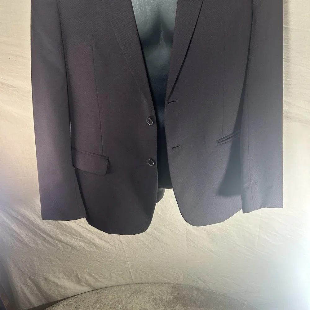 Armani Exchange A|X Blazer‎ Men 40R Dark Burgundy Textured Sport Coat